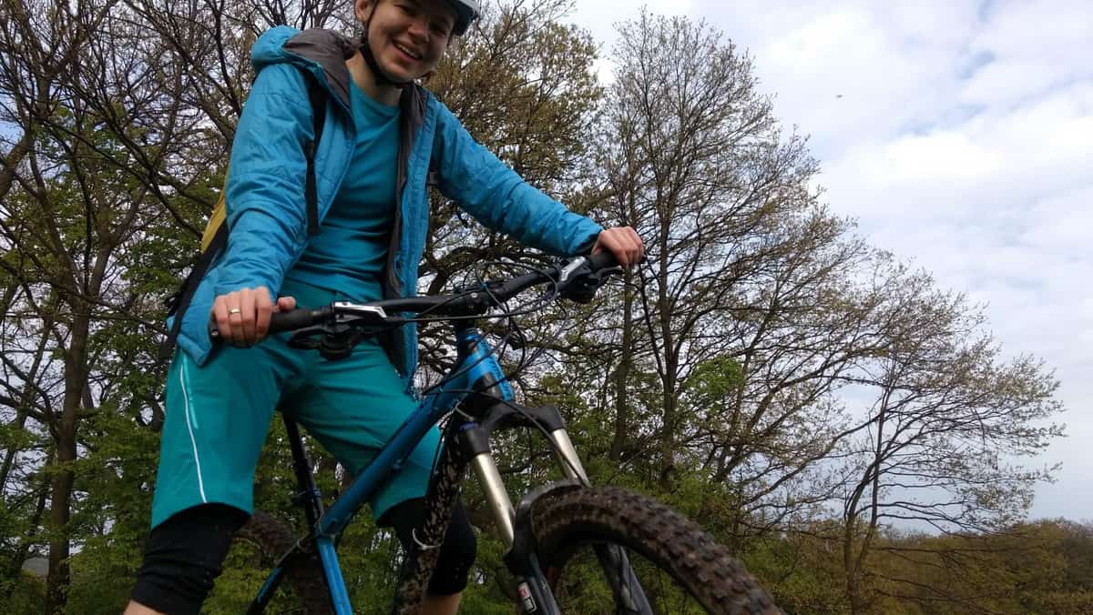 Olya Am Mountainbiken