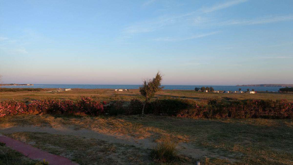 Strandlandschaft, Wohnmobile, Abendstimmung