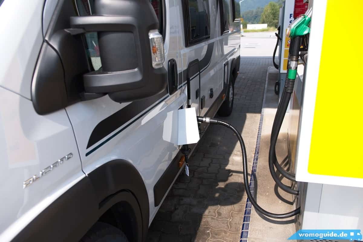 Abholung Knaus - Betanken