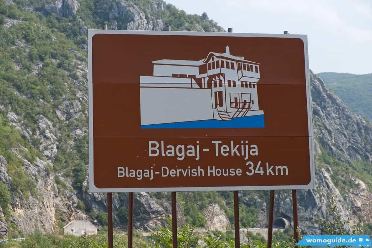 Blagaj-Tekija Schild