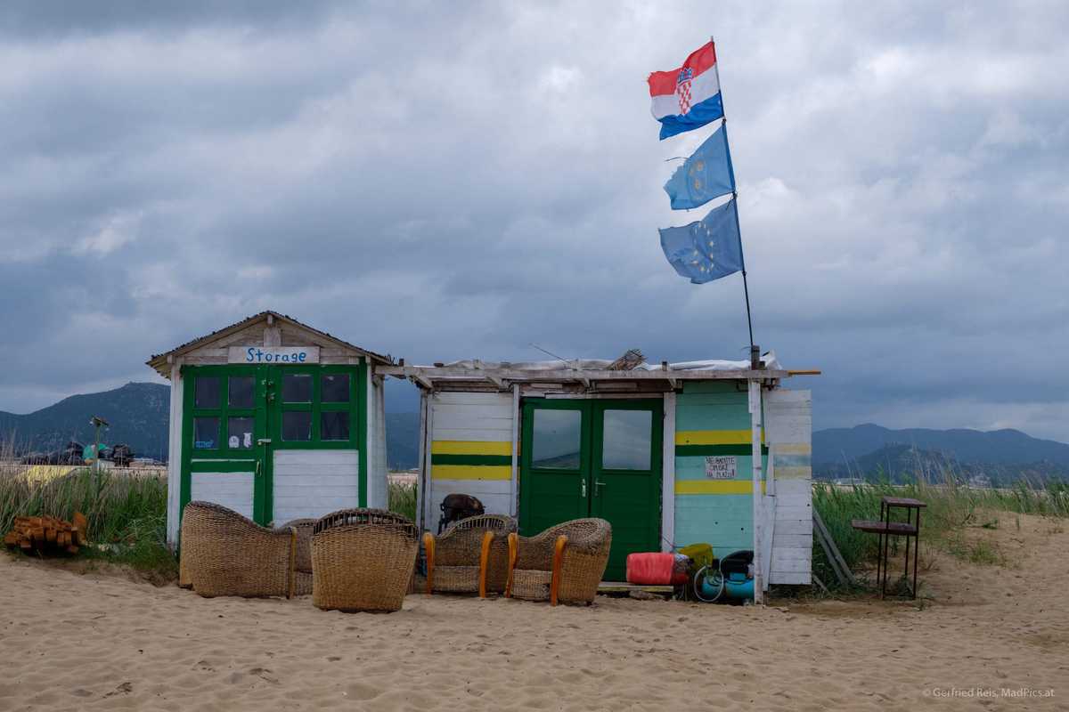 Kite-Station An Der Neretva-M&Uuml;Ndung