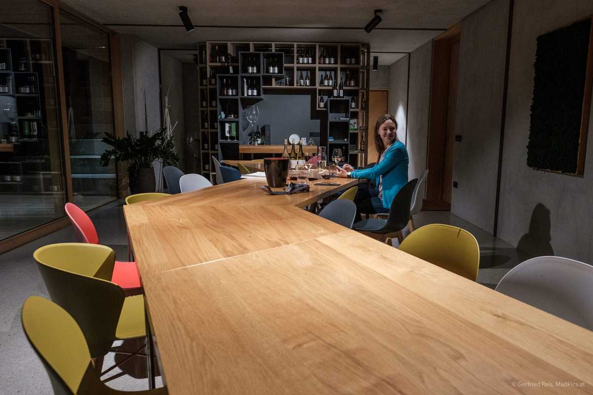 Der Verkostungs-Raum Am Lepa Vida Weingut