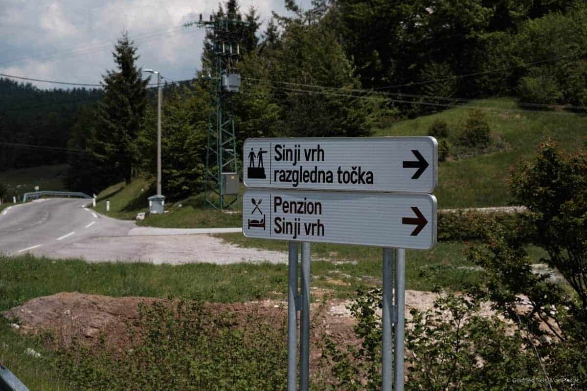 Abzweigung Nach Sinj Vrh