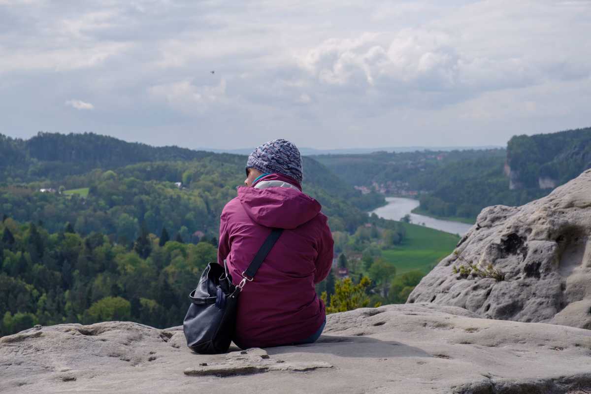 Blick Vom Gamrig In Richtung Rathen