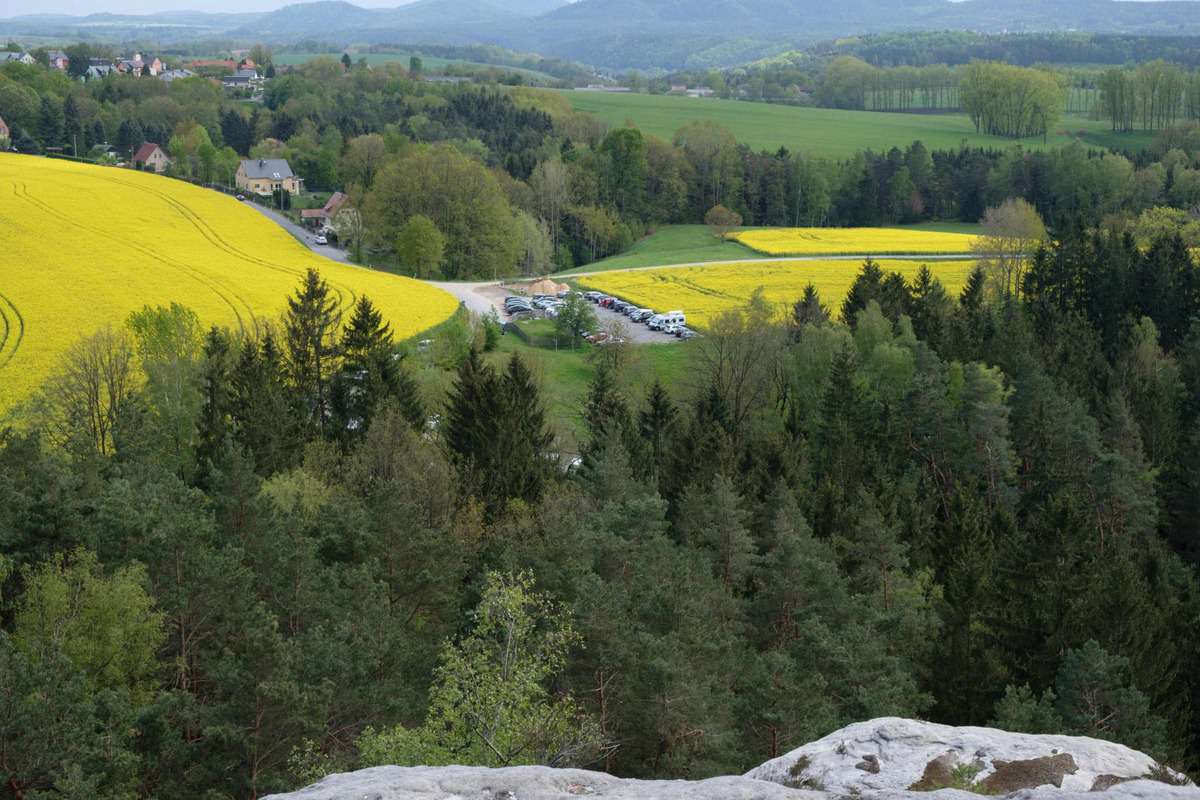 Wanderparkplatz Bei Rathen In Der S&Auml;Chsischen Schweiz (Blick Vom Gamrig)