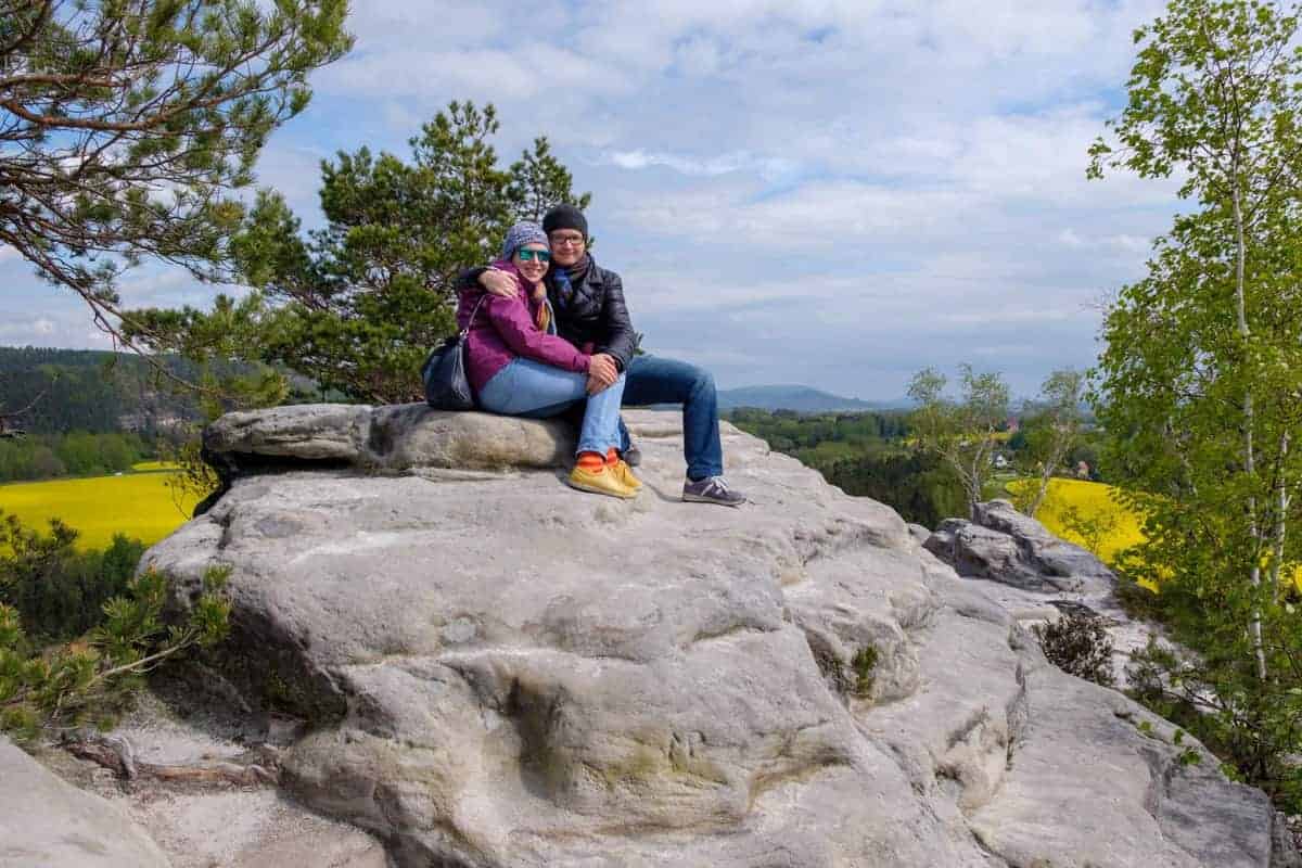 Wir Am Gamrig Im Elbsandsteingebirge