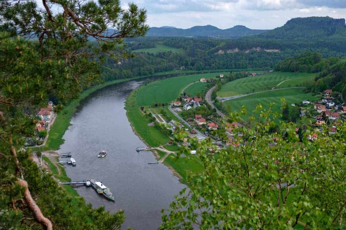 Elbe Bei Rathen Von Oben
