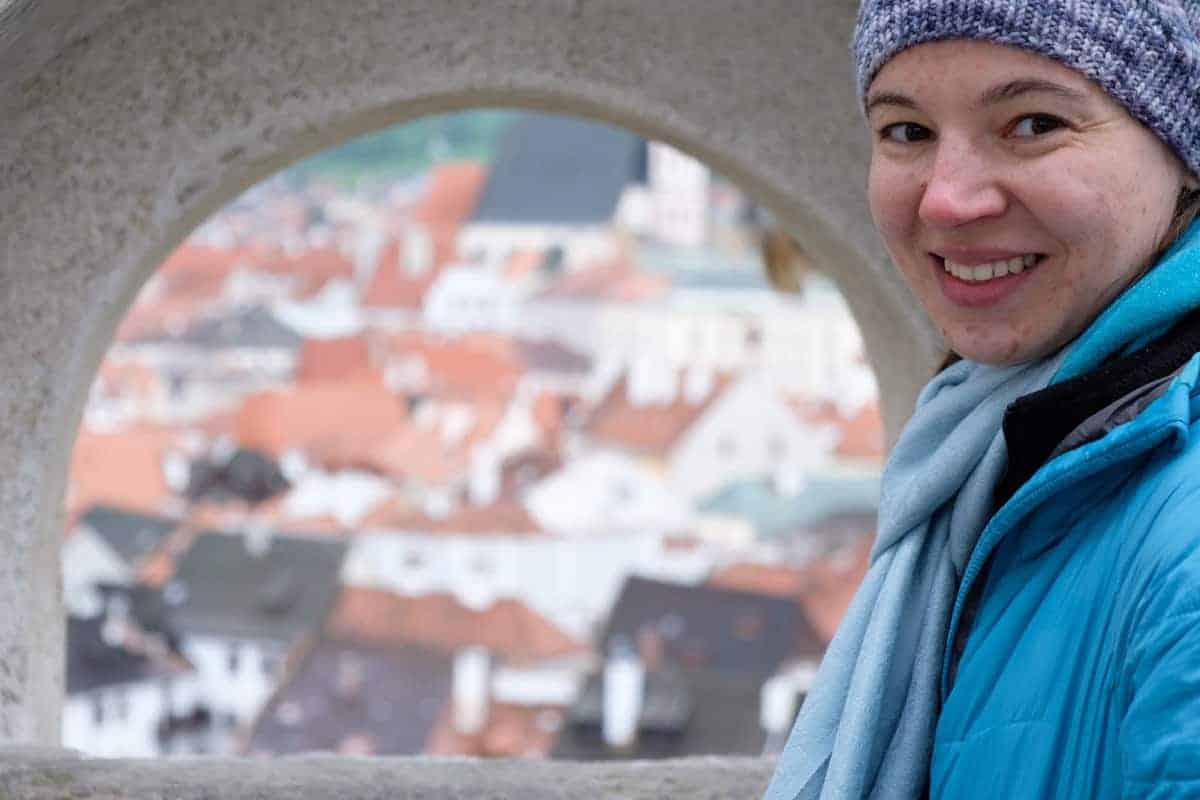 Blick Vom Schloss In Cesky Krumlov