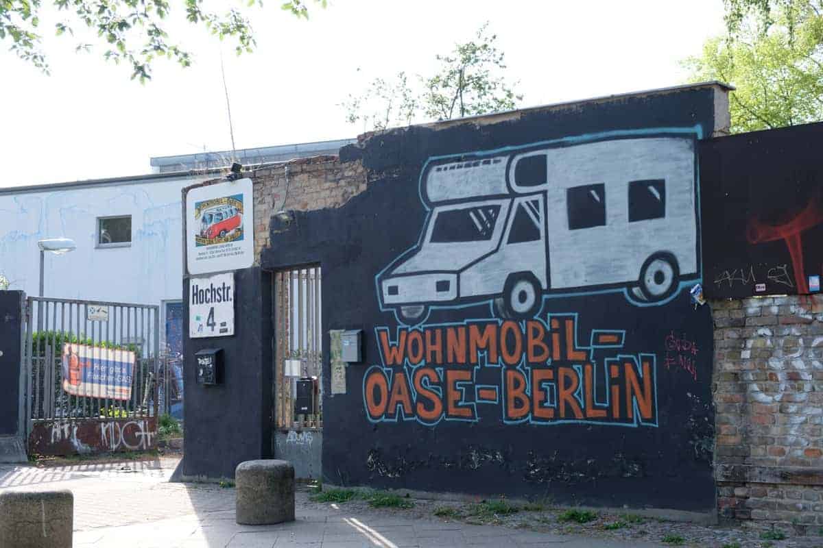 Berlin Mit Dem Wohnmobil 1 Einfahrt Zum Stellplatz Wohnmobil-Oase-Berlin