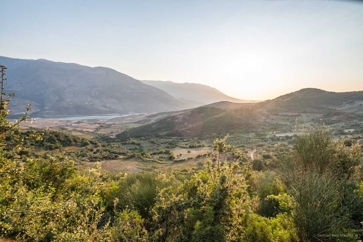 Albanische Panoramen Bei Abendlicht