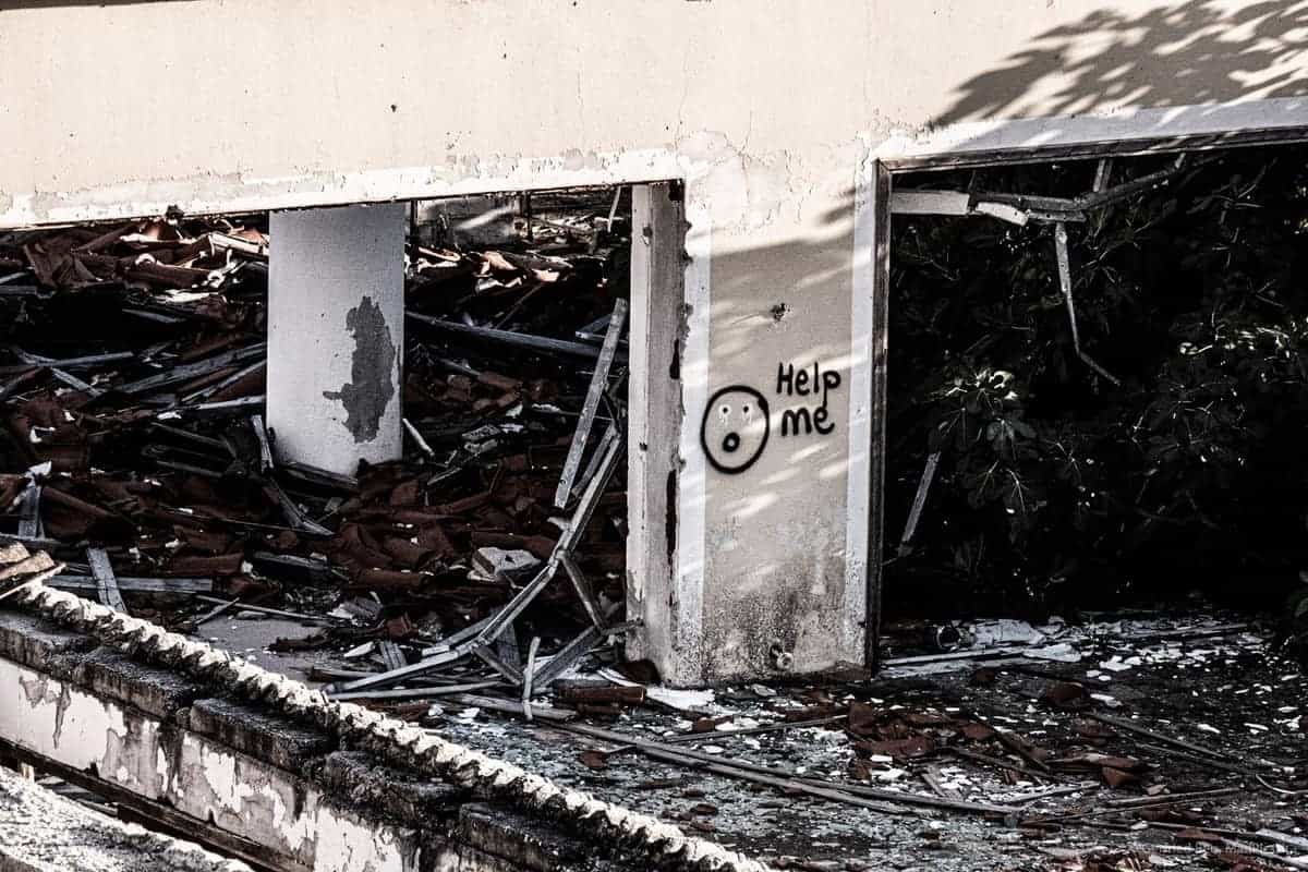 Gruseliges Graffiti In Einem Lost Place