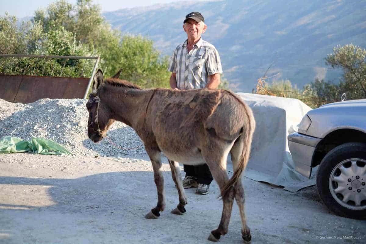 Die Schönsten Reisefotos 2019 40 Mann Mit Esel In Albanien