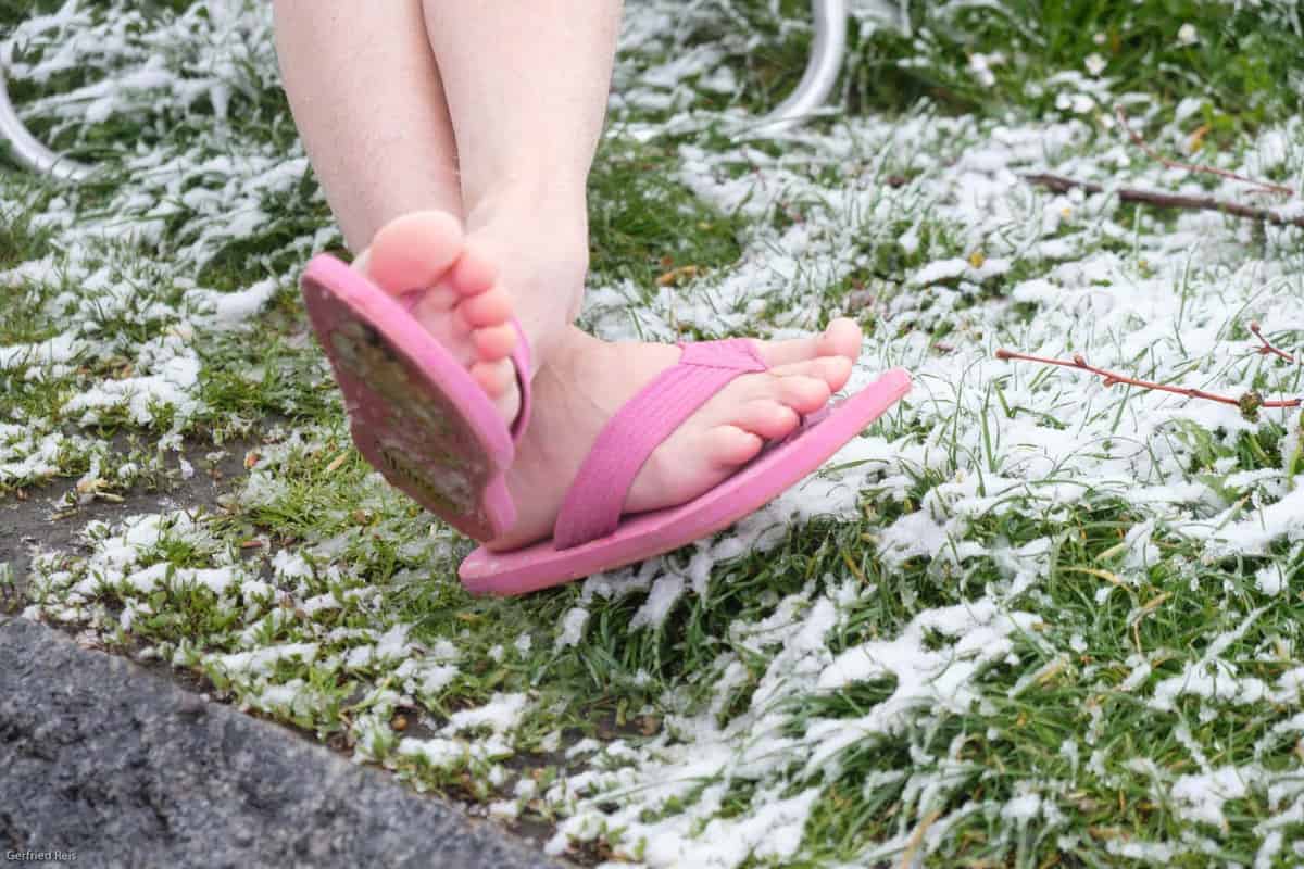 Schuhe Beim Wintercamping