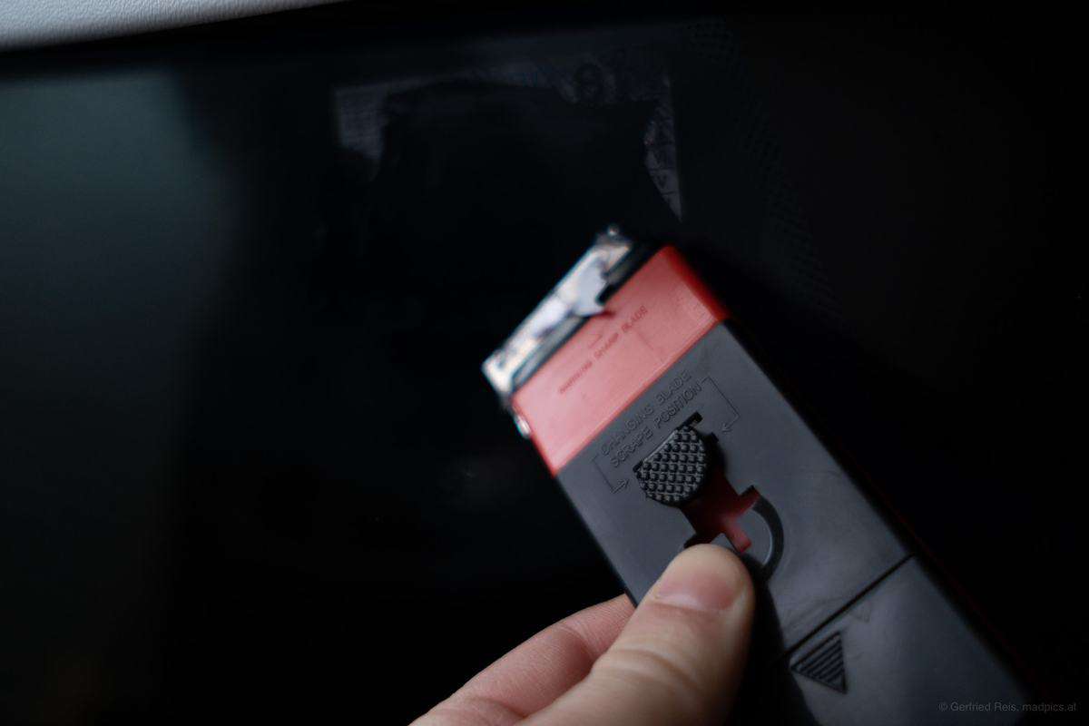 Schaber Zum Vignette Entfernen