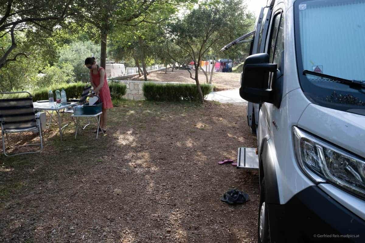 Wohnmobil Am Campingplatz