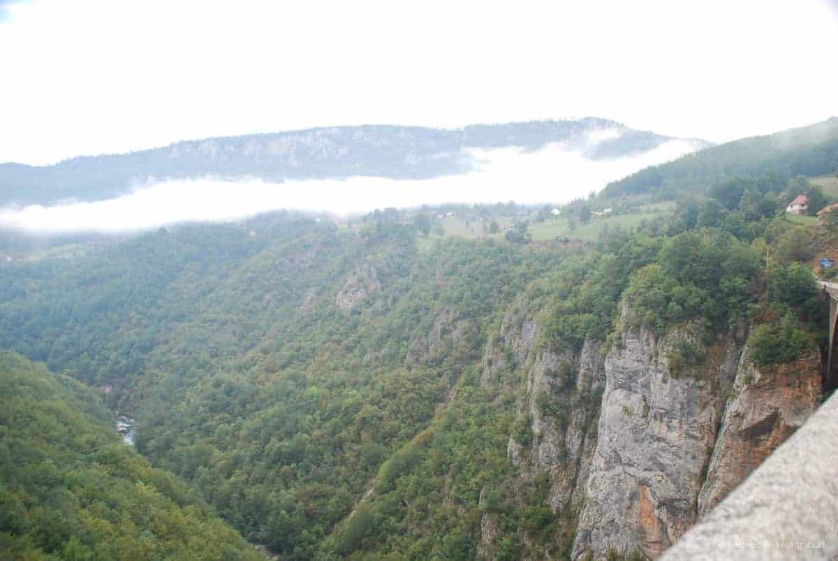 Blick Auf Die Tara Schlucht Von Der Đurđevića-Brücke