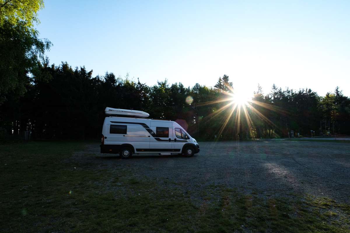Erste Womo-Reise Nach Corona: Wandern Und Biken Im Günser Gebirge (Burgenland) 8 Alleine Im Camper Aufwachen