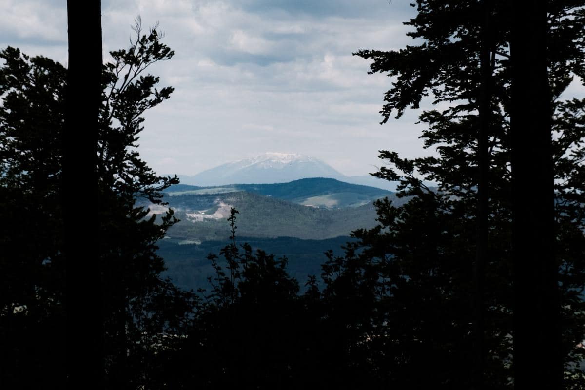 Erste Womo-Reise Nach Corona: Wandern Und Biken Im Günser Gebirge (Burgenland) 13 Blick Vom Kleinen Hirschenstein In Richtung Niederösterreich
