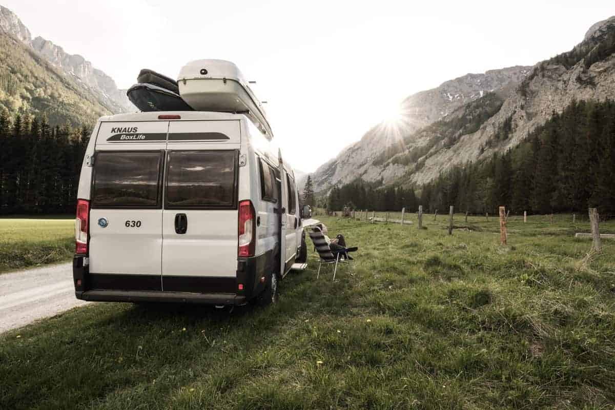 Im Hochschwab-Massiv Mit Dem Wohnmobil 15 Abendsonne Am Hochschwab-Massiv Vor Dem Camper