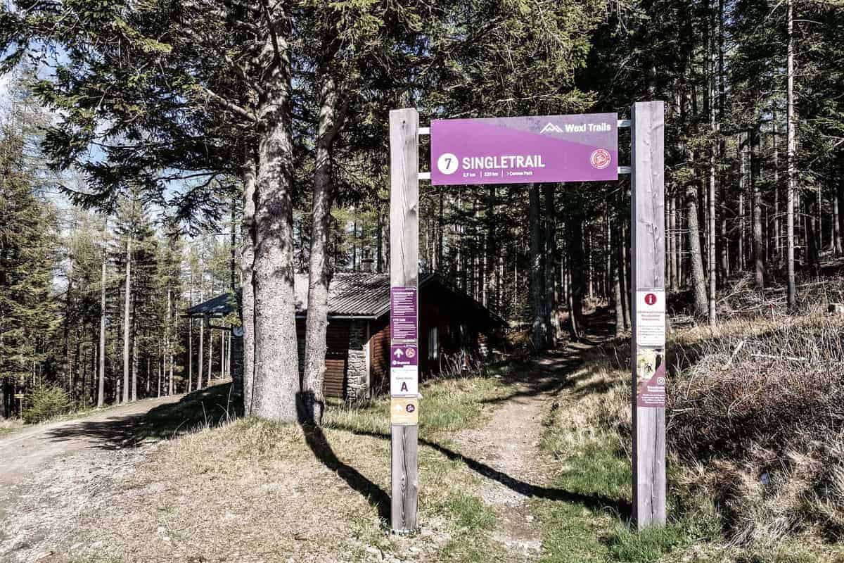 Einstieg Zum Singletrail Bei Der Almrauschütte