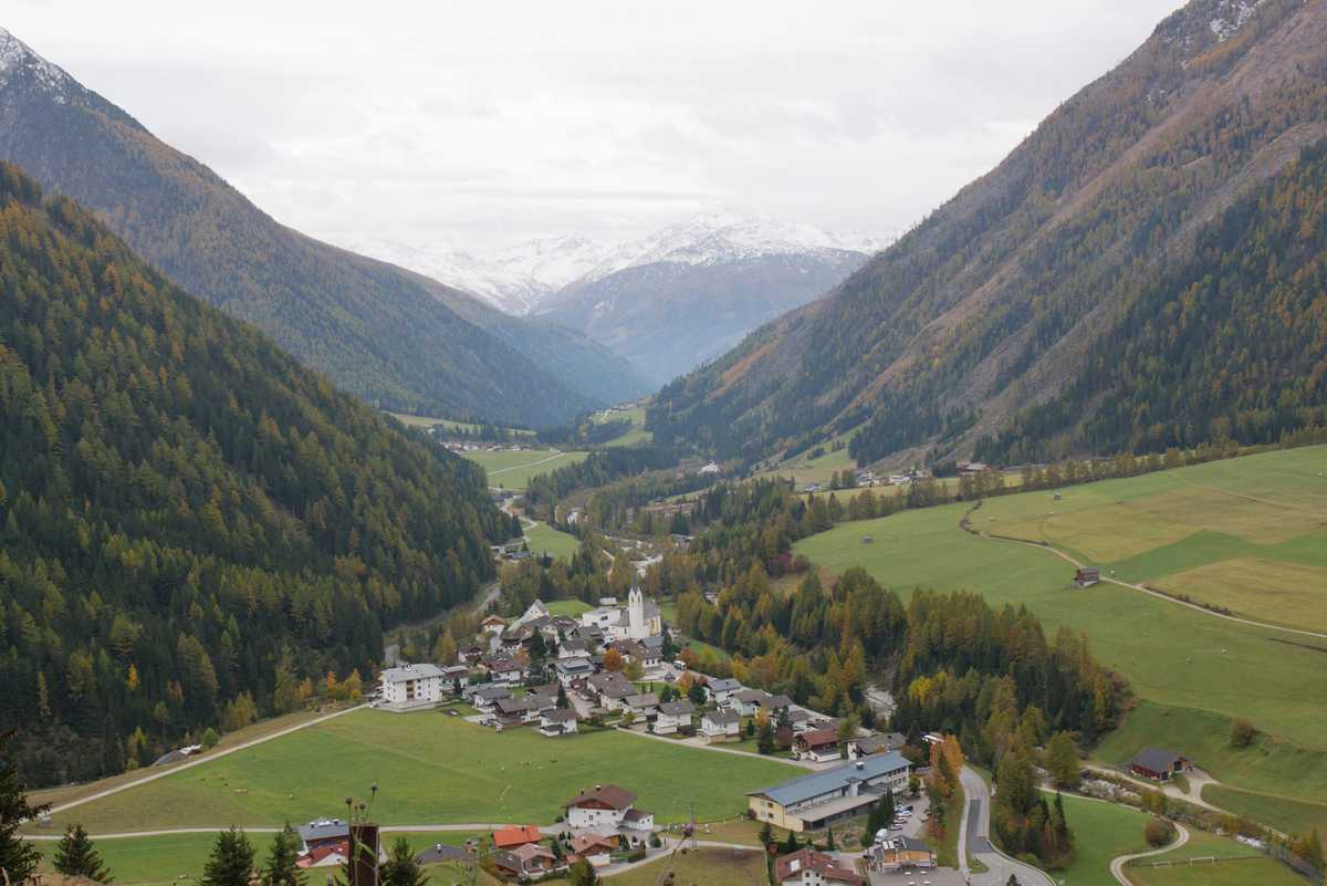 Der Ort Kals Von Oben Gesehen