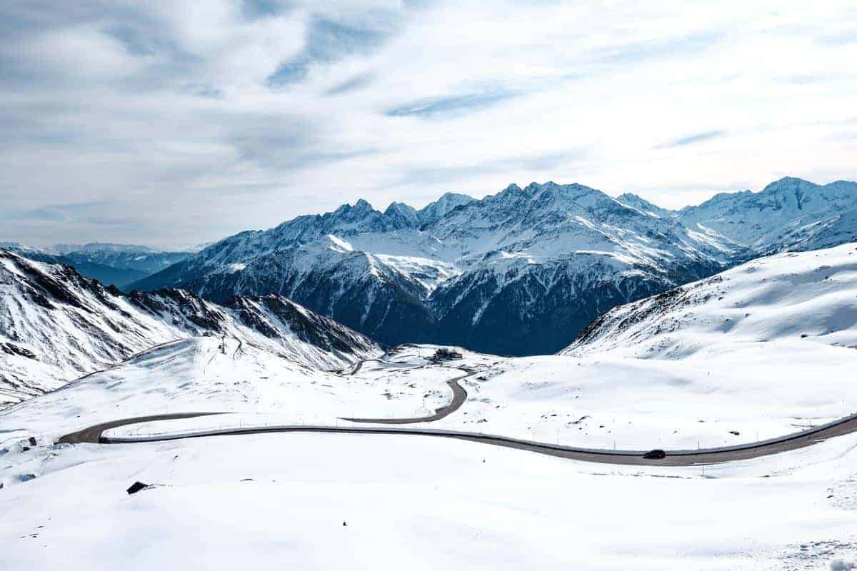 Blick Auf Die Großglockner-Hochalpenstraße Kurz Vor Dem Hochtor