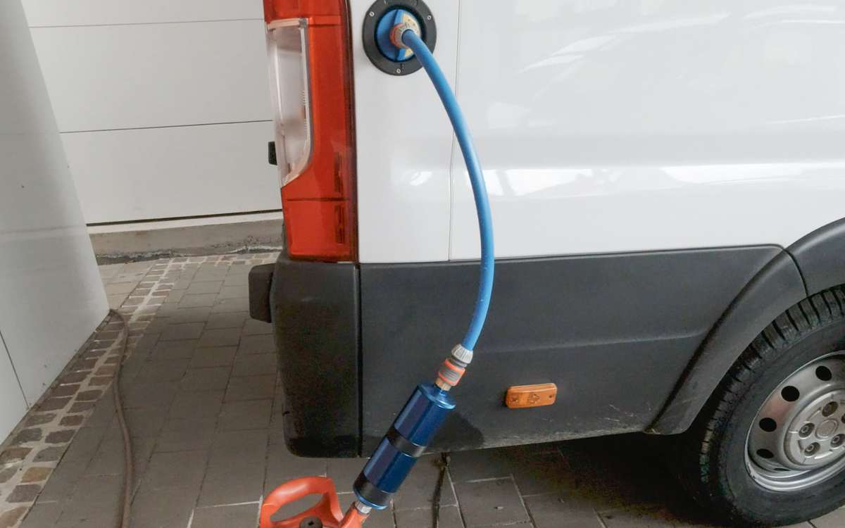 Befüll-Filter Wohnmobil Im Einsatz