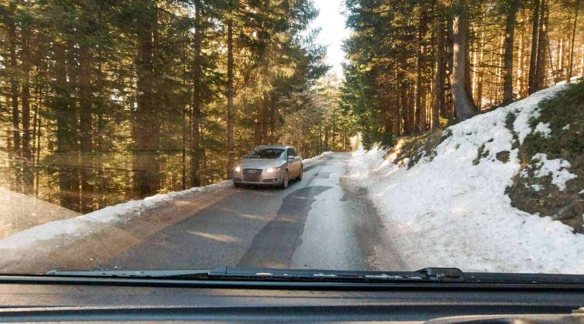 Schneeketten Am Wohnmobil 3 Fahrt Mit Dem Wohnmobil Über Eis Und Schnee