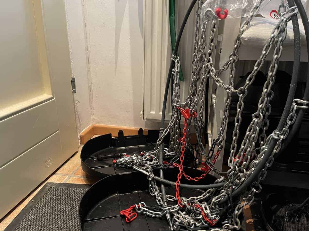 Schneeketten Am Wohnmobil 9 Die Schneeketten Nach Der Reinigung Trocknen