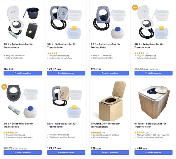 Trenntoilette Bausaetze 1