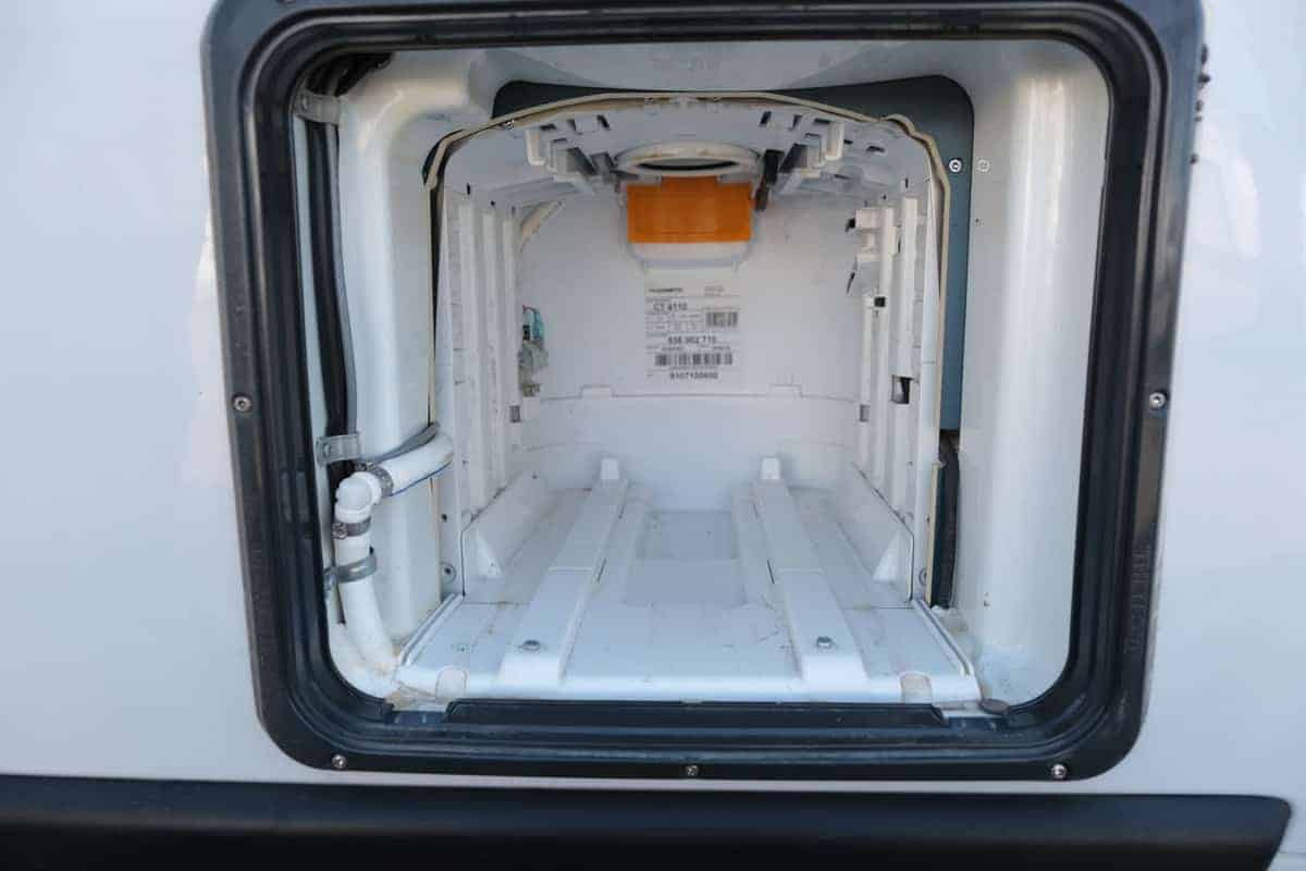 Leeres Kassettenfach Der Chemietoilette