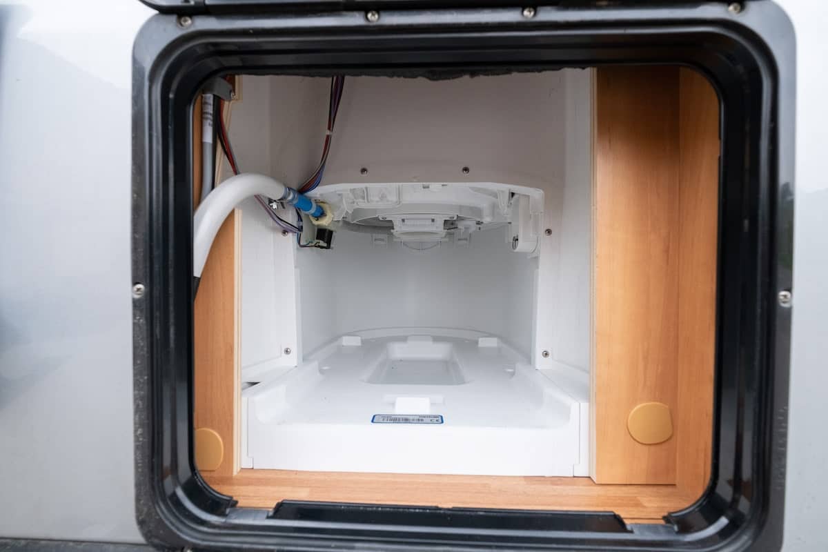 Chemietoilette In Einem Pössl Revolution (Foto: Eric Krügl)