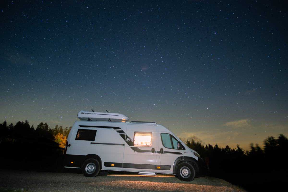 Die Ultimative Packliste Für Sinnvolles Wohnmobilzubehör 8 Wohnmobil Vor Sternenhimmel