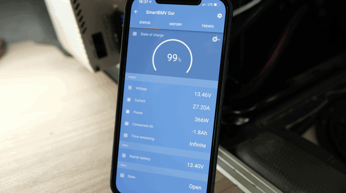 Der Ladebooster Lädt Hier (Im Leerlauf) Mit 27,2 A