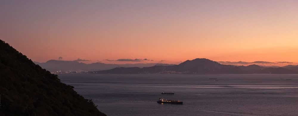 Blick Nach Afrika Über Die Straße Von Gibraltar