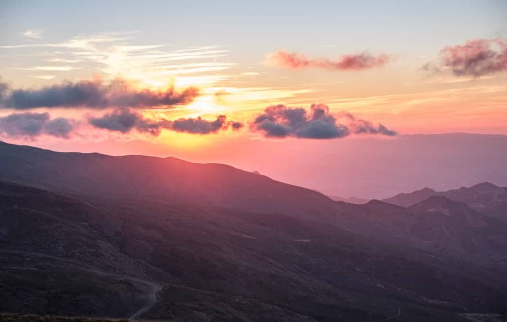 Abendstimmung In Der Sierra Nevada