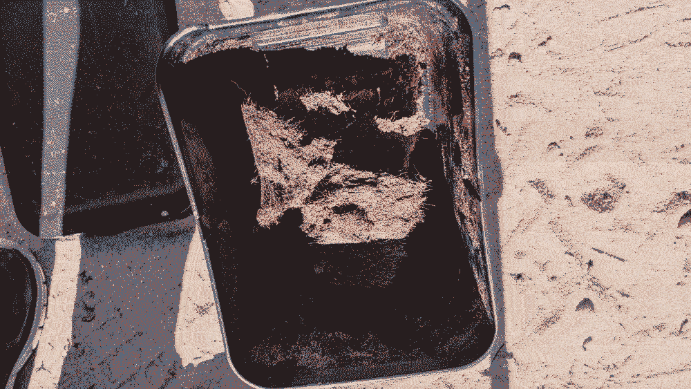 Kokosstreu Auflösen