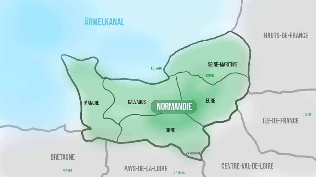 Normandie Mit Dem Wohnmobil - Karte