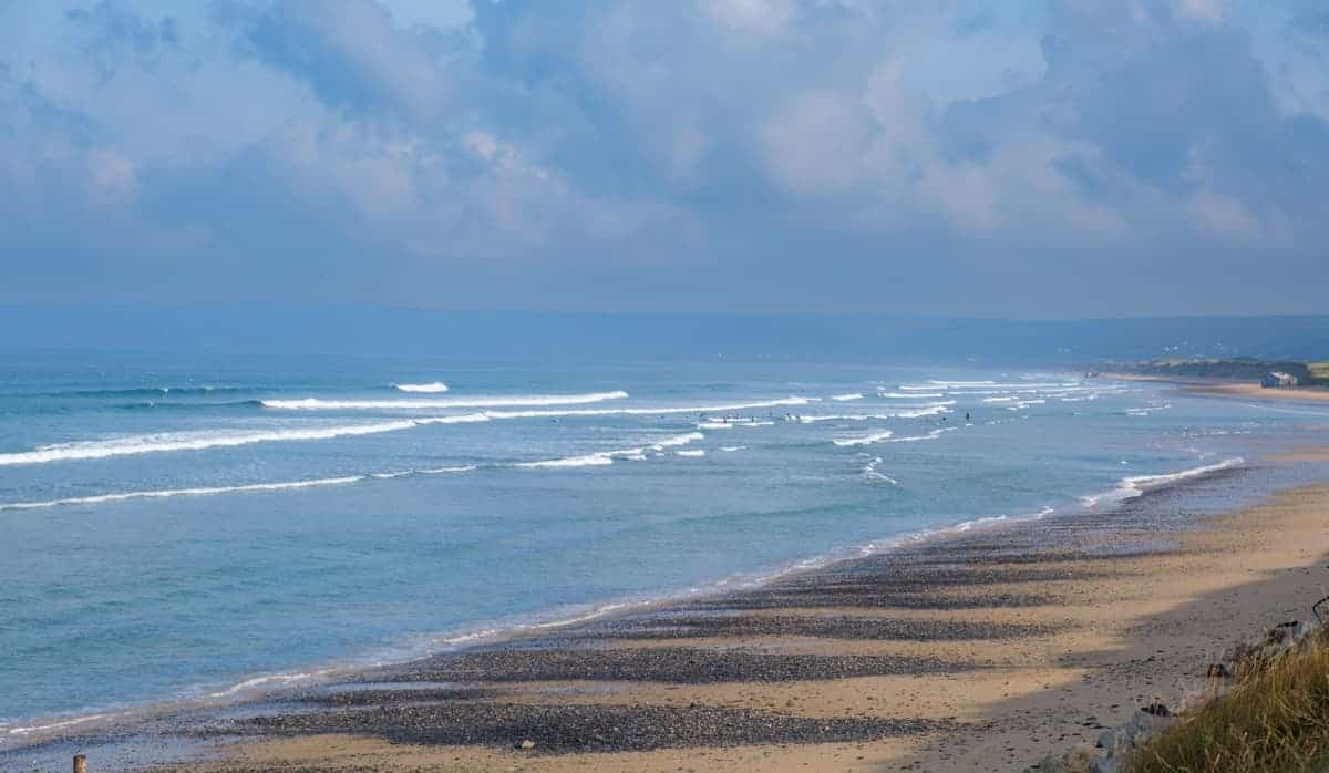 Cotentin Mit Dem Wohnmobil 54 Strand Von Siouville Mit Vielen Surfern