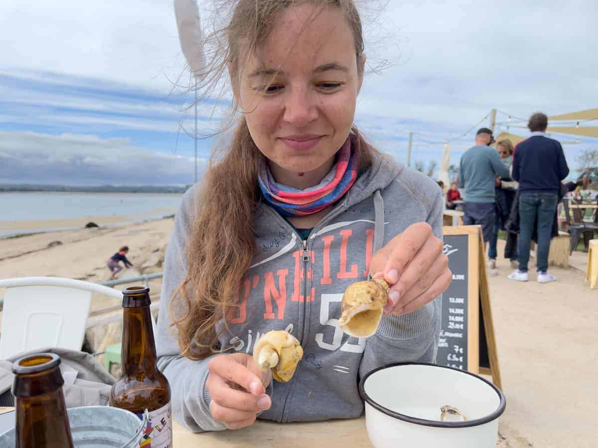 Cotentin Mit Dem Wohnmobil 15 Olya BeÄUgt Meeresschnecken Misstrauisch