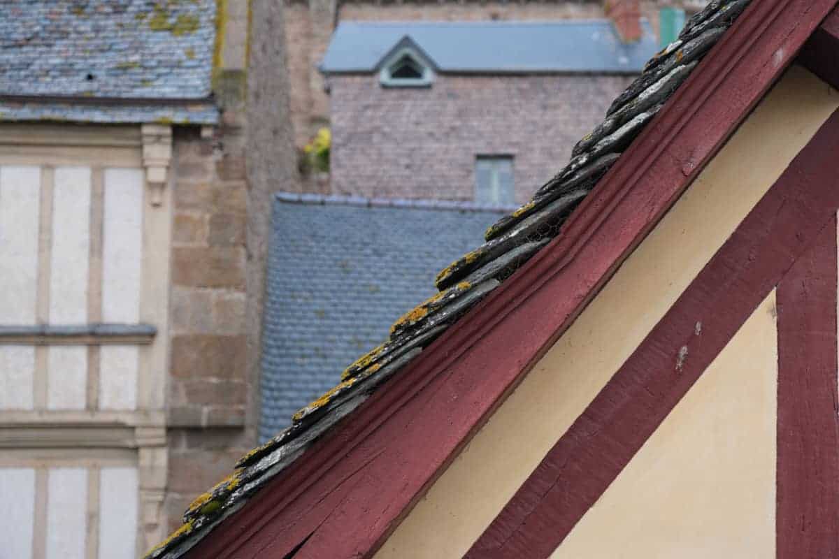 Der Mont-Saint-Michel Mit Dem Wohnmobil 40 Moosige Dachschindel Am Mont Saint Michel