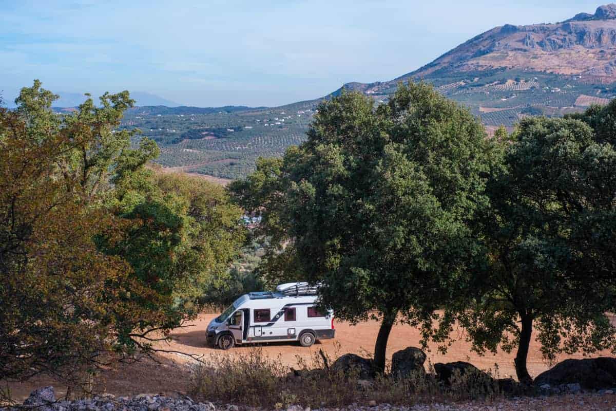 Wohnmobil In Olivenplantagen