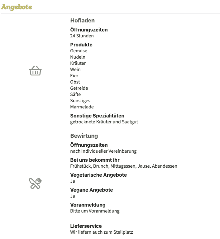 Angebote Betriebe Schauaufsland
