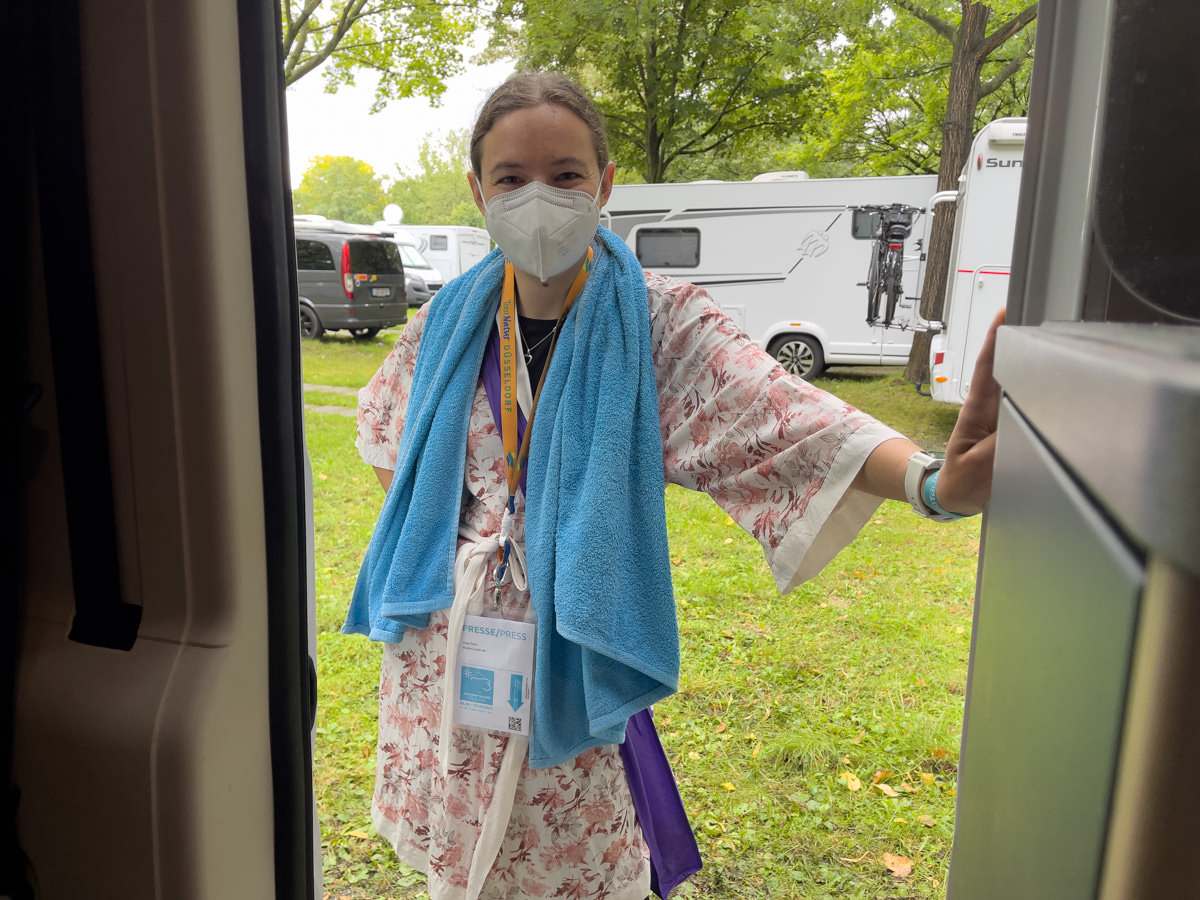 Duschen Werden Am Stellplatz P1 Der Caravan Salon Geboten