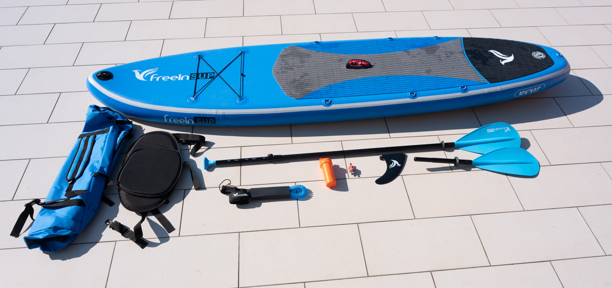 Lieferumfang Des Sup-Boards (Nur Die Pumpe Fehlt Am Bild)