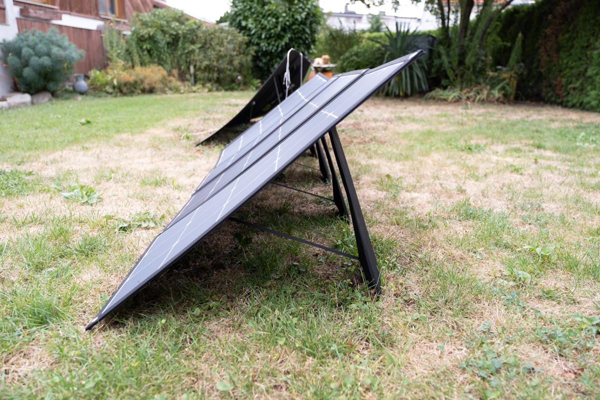 Stabiler Stand Der Solartasche