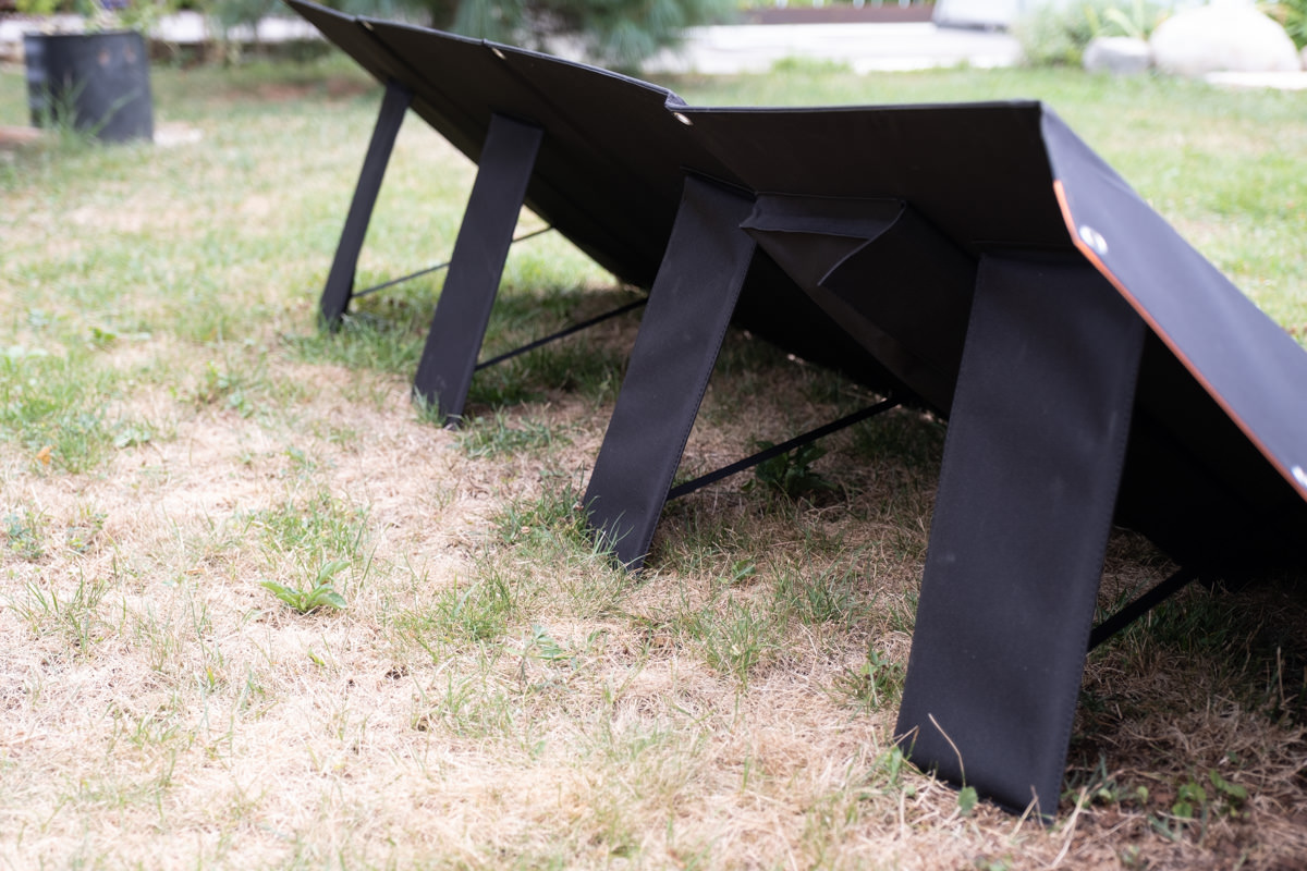 Sicherer Stand Durch Breite Stützen Der Solartasche