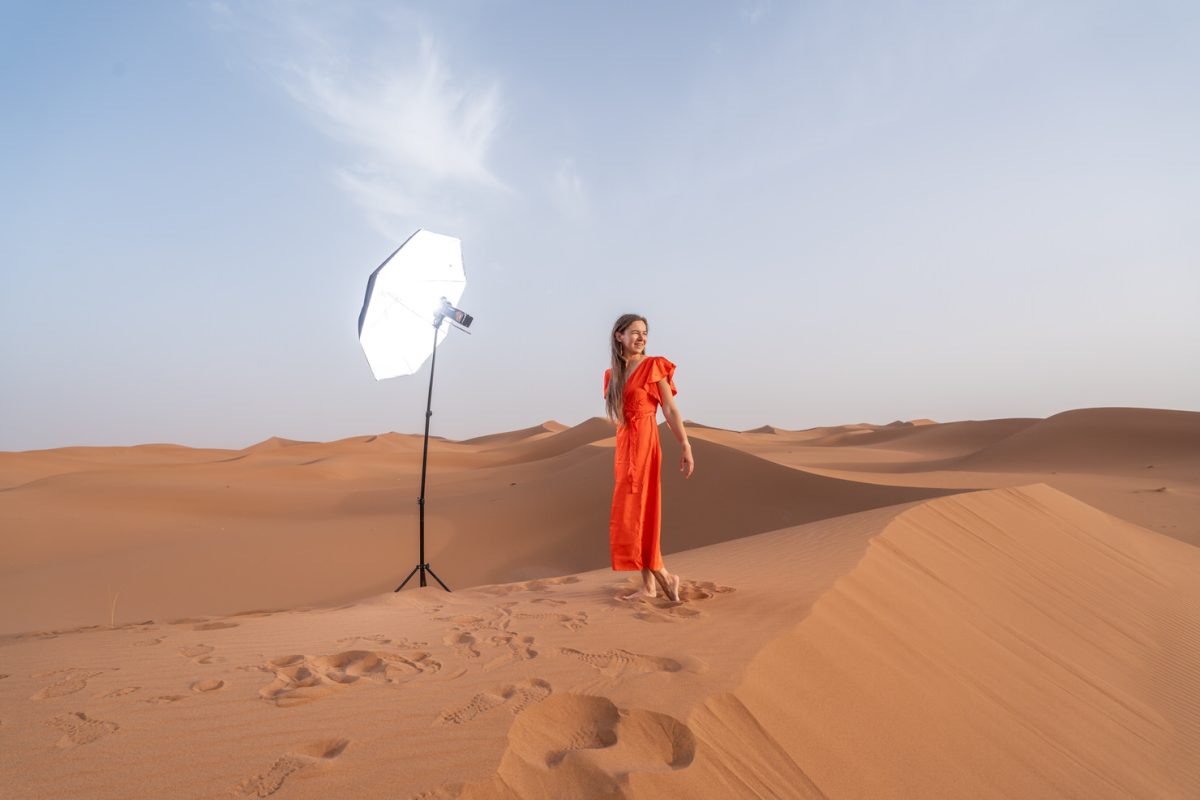 Foto In Der Sahara Mit Blitz