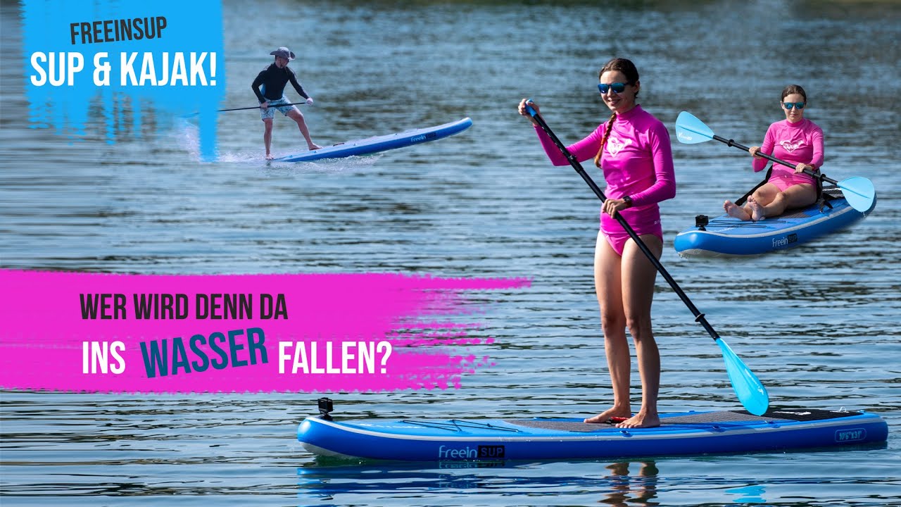 Das perfekte Camping-Spielzeug? Standup Paddle Board Test: Freeinsup Kajak SUP mit Sitz!